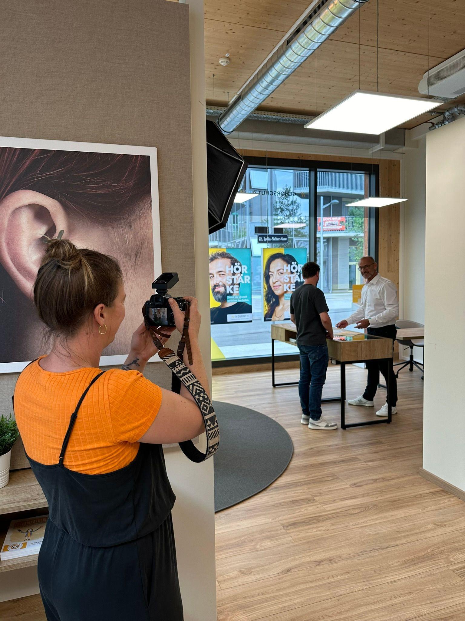 Behind the Scenes Karriere Fotoshooting FI-Empfang