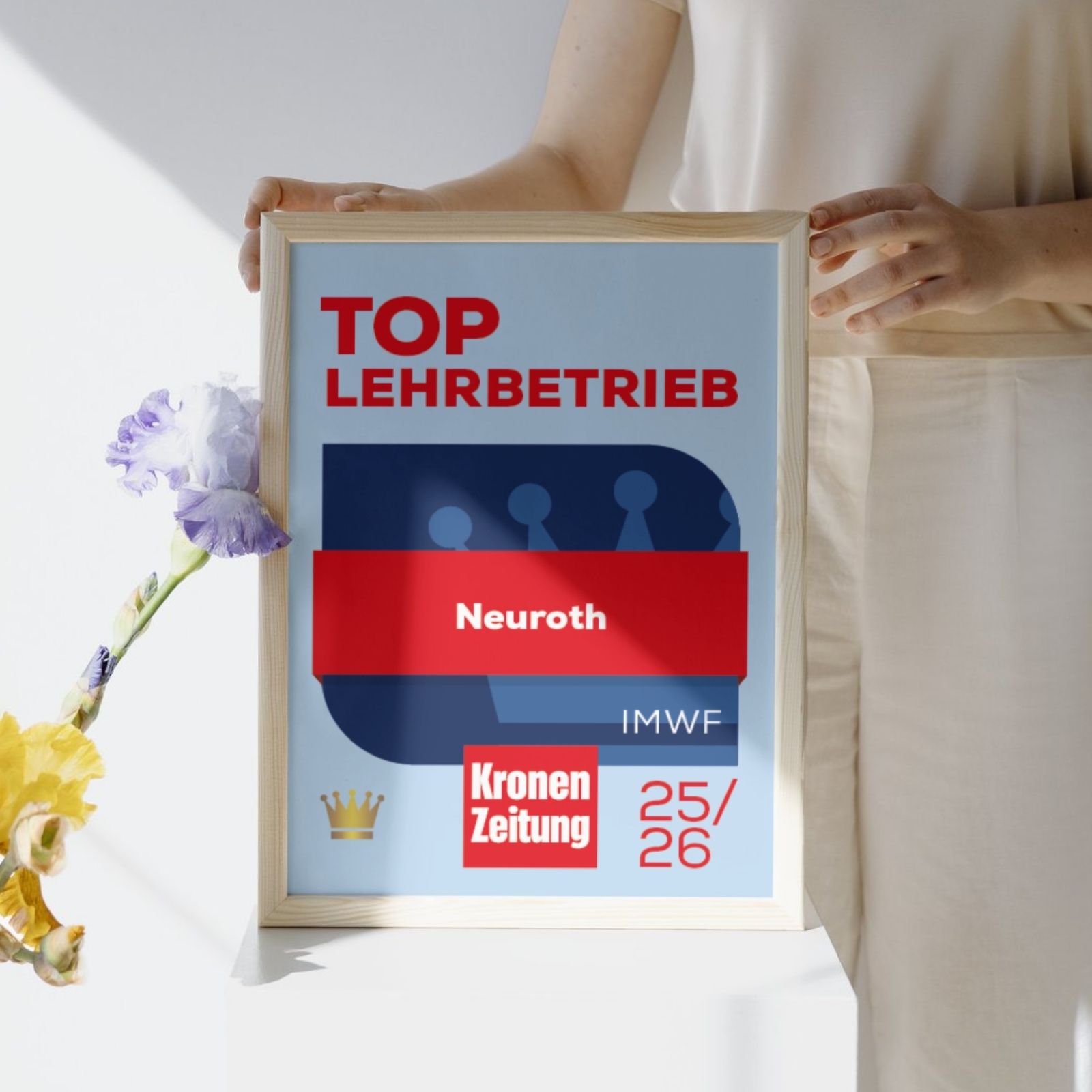 Top Lehrbetrieb Austria Siegel im Rahmen